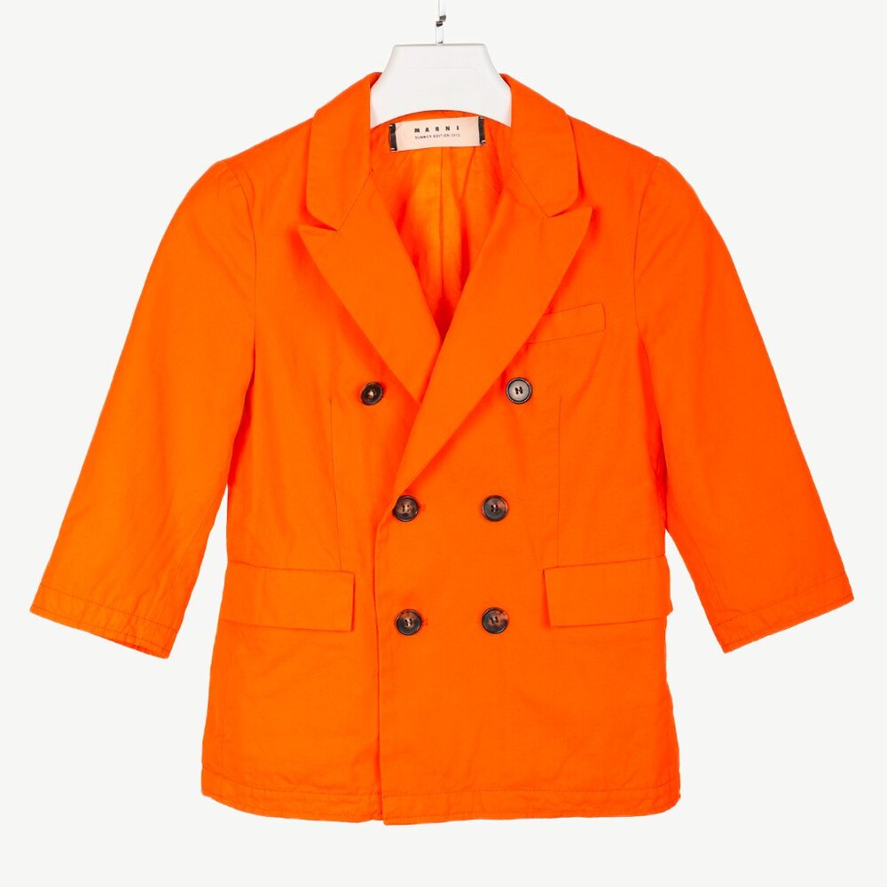 Marni SS/12 Orange Cotton Double-Breasted Blazer